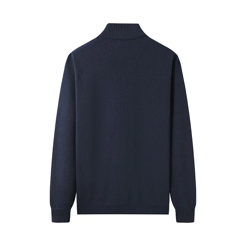 Mens Navy Half Zip Jumper Factory