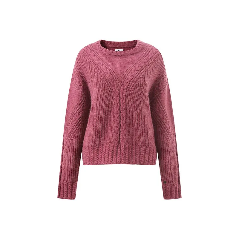 Women's Cable Knit Crewneck Sweater